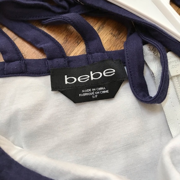 Bebe summer blue and white dress size small - Picture 10 of 11